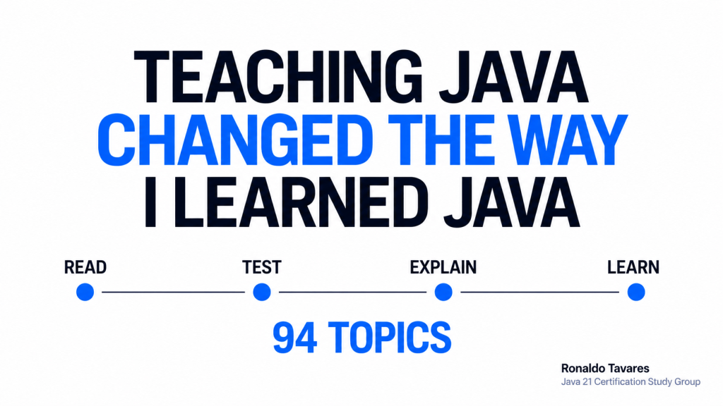 Teaching Java Changed the Way I Learned Java